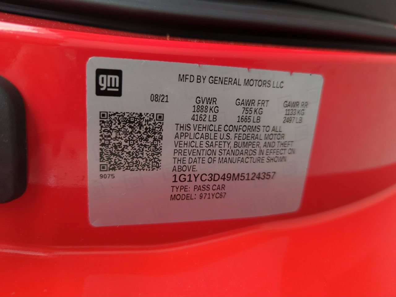 Certified 2021 Chevrolet Corvette Stingray Premium Conv w/ Z51 Performance Package RWD image 24