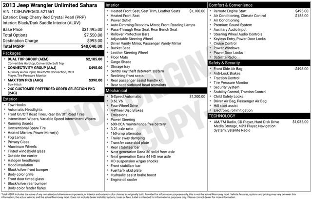 Used 2013 Jeep Wrangler Unlimited Sahara w/ Dual Top Group image 31