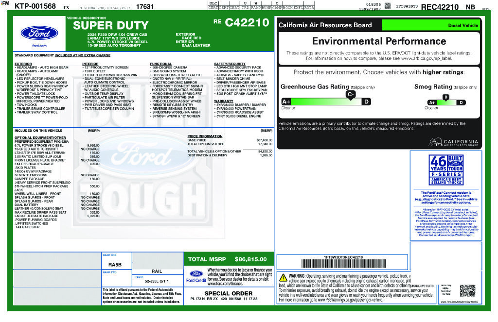 Certified 2024 Ford F350 Lariat w/ Lariat Ultimate Package AWD/4WD image 32