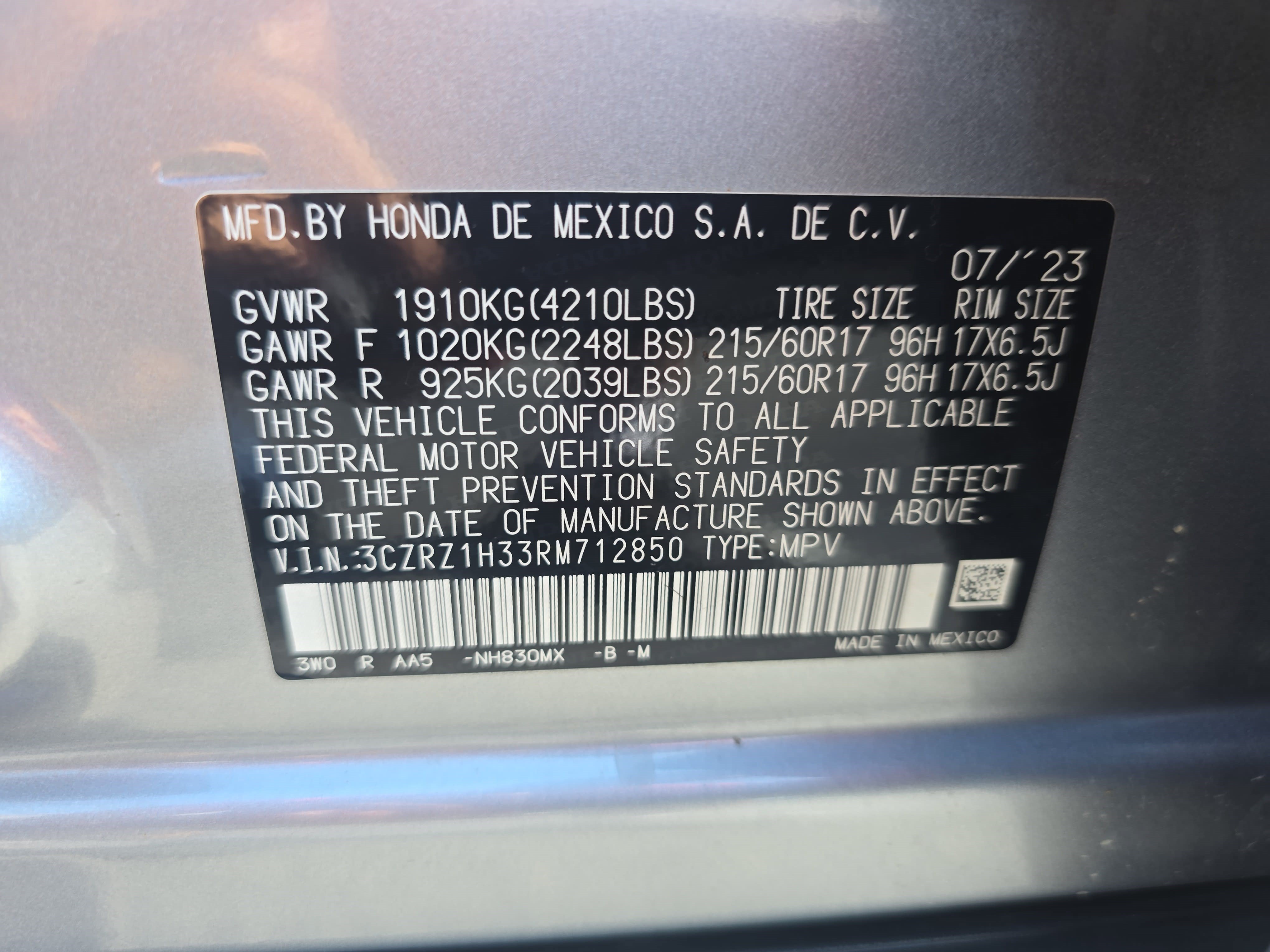 Used 2024 Honda HR-V LX image 33