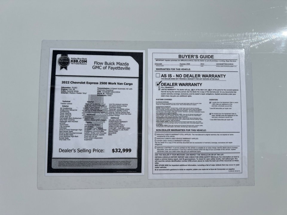 Used 2022 Chevrolet Express 2500 Extended w/ Driver Convenience Package image 33