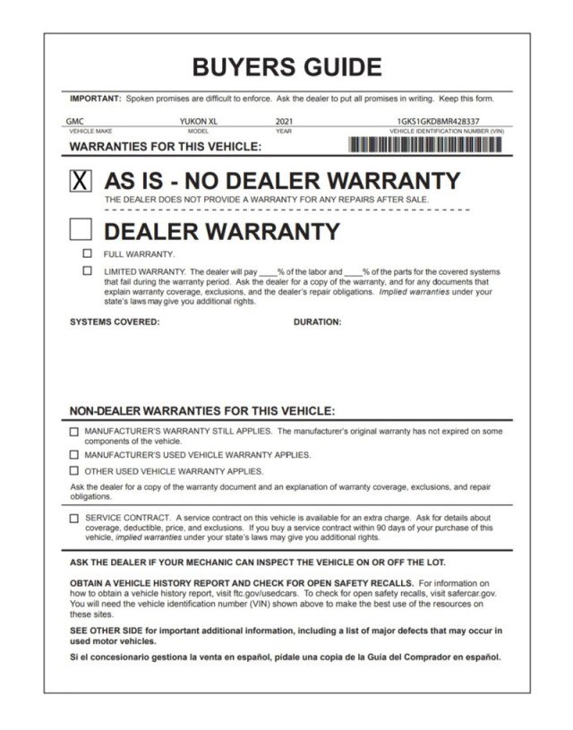 Used 2021 GMC Yukon XL SLT w/ SLT Premium Package image 32