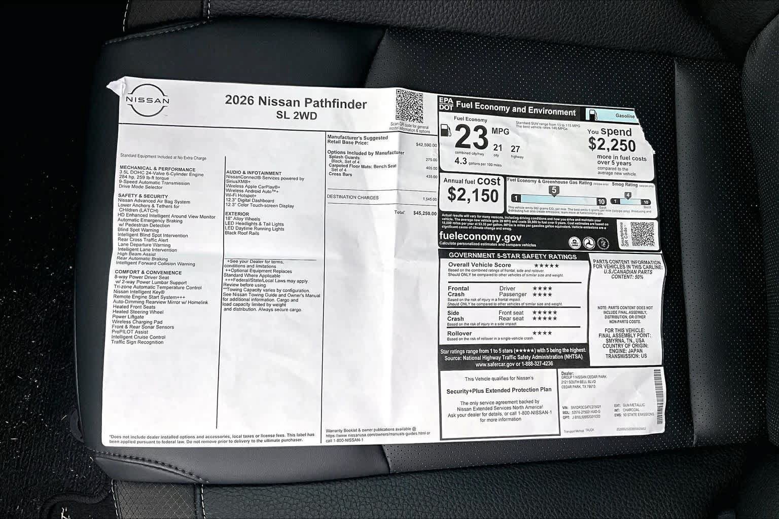 New 2026 Nissan Pathfinder SL FWD image 19