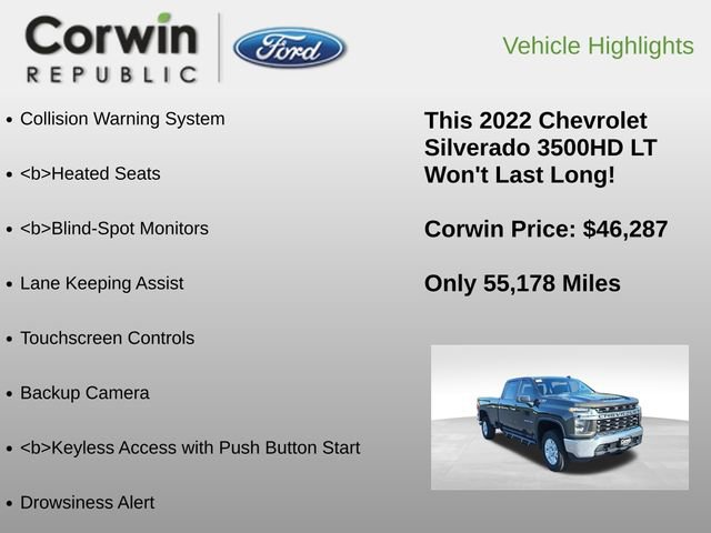 Used 2022 Chevrolet Silverado 3500 LT w/ Remote Start Package image 6