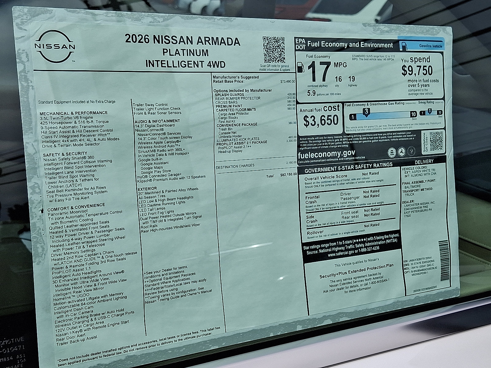 New 2026 Nissan Armada Platinum w/ Convenience Package AWD/4WD image 7