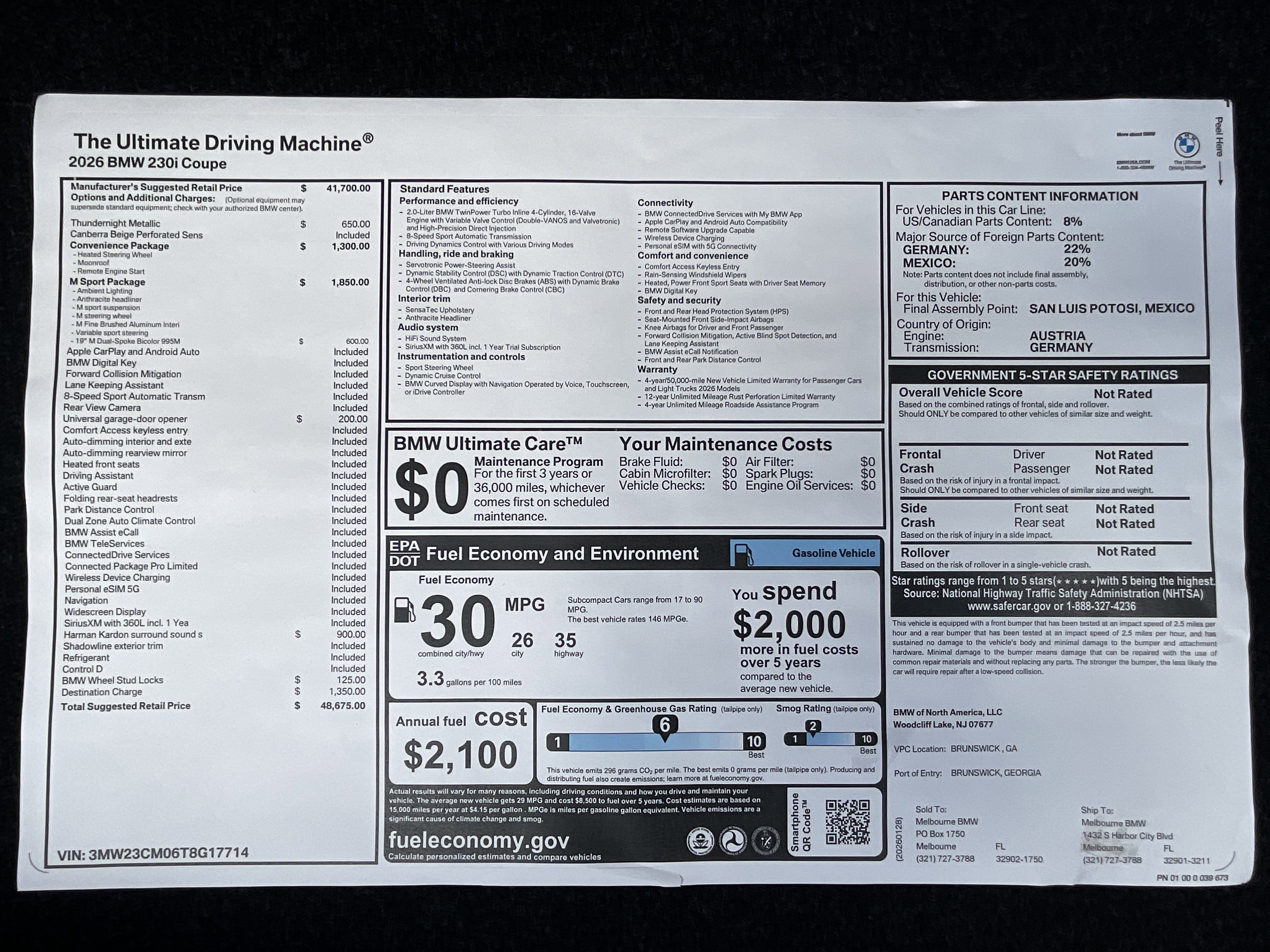 New 2026 BMW 230i Coupe w/ M Sport Package image 32