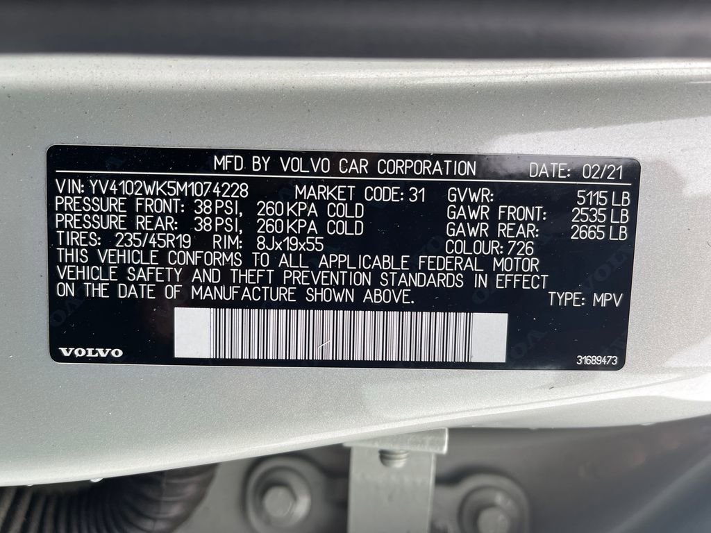 Used 2021 Volvo V60 T5 Cross Country w/ Climate Package image 31