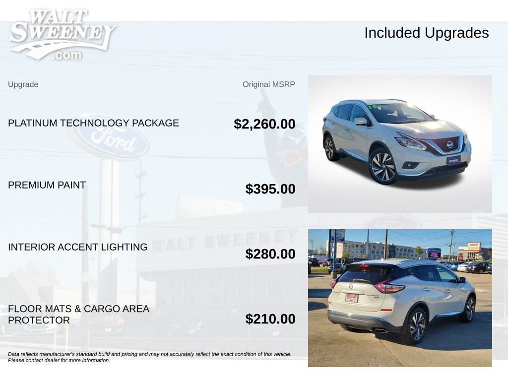 Used 2015 Nissan Murano Platinum w/ Platinum Technology Package AWD/4WD image 11