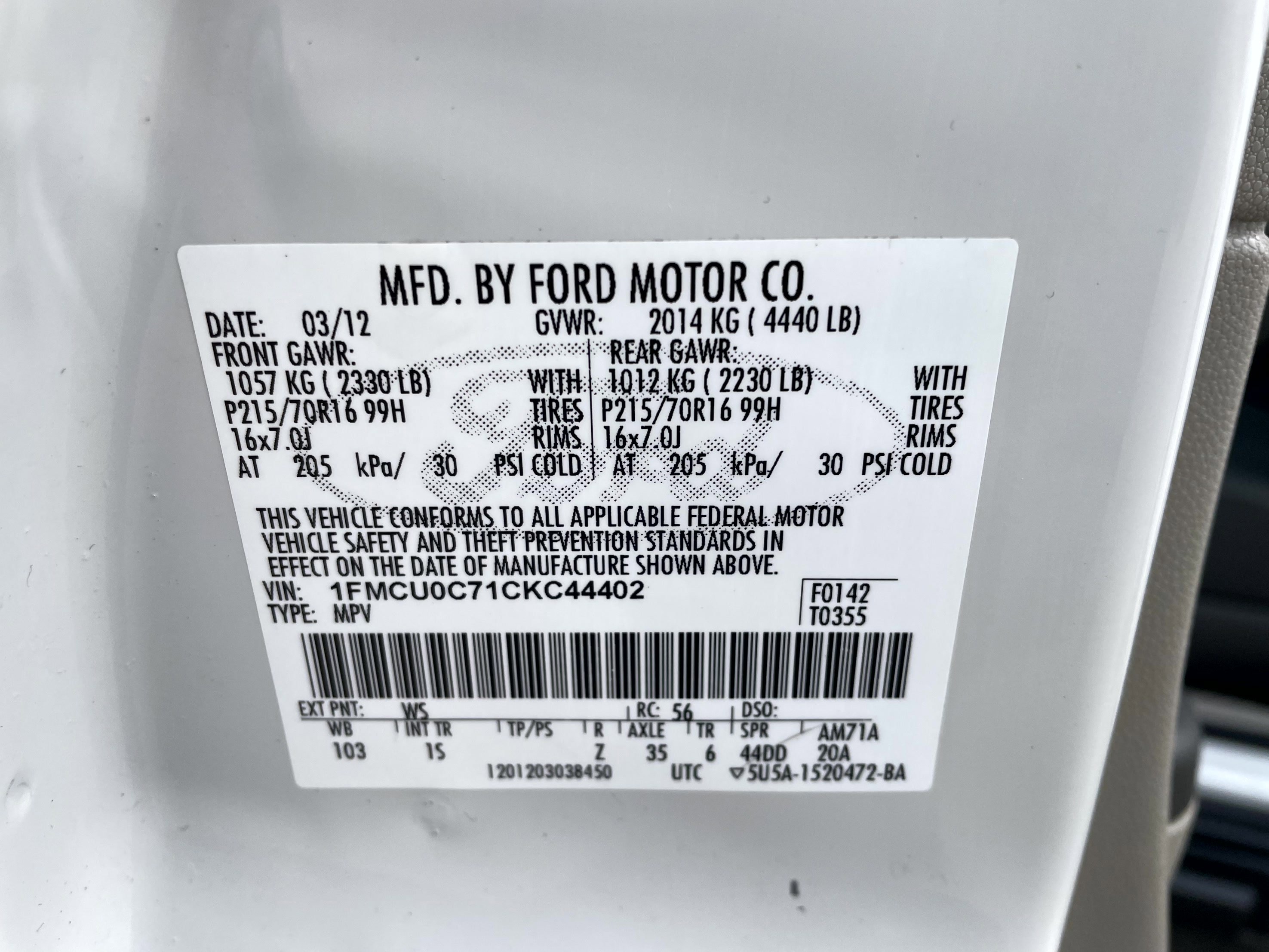 Used 2012 Ford Escape XLS FWD image 16
