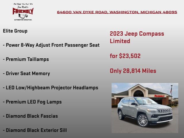Used 2023 Jeep Compass Limited w/ Elite Group image 10