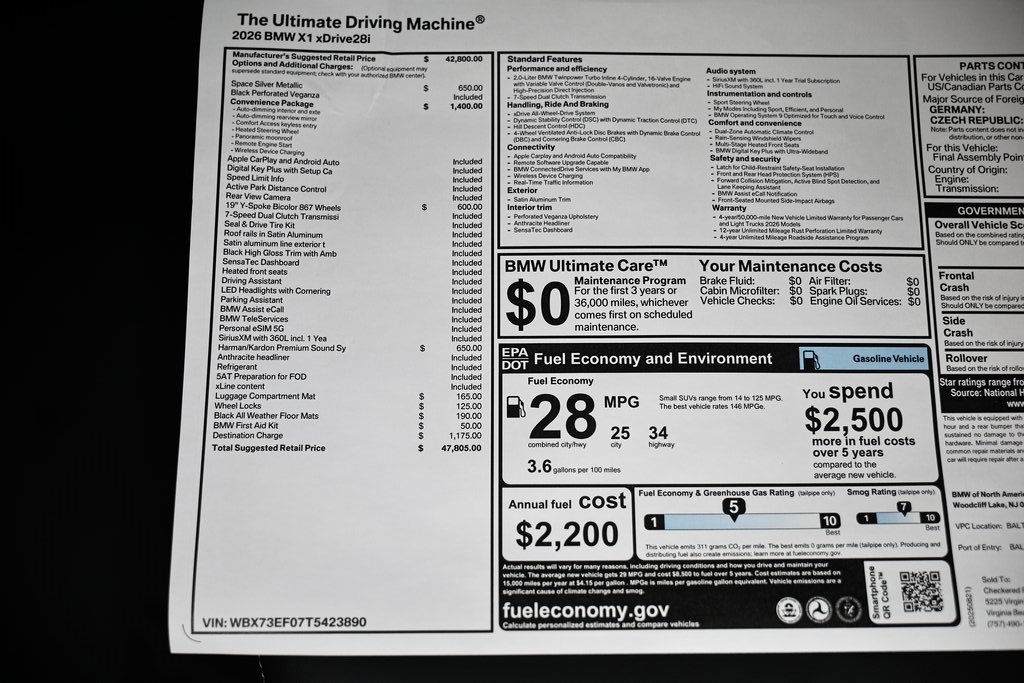 New 2026 BMW X1 xDrive28i w/ Convenience Package image 42