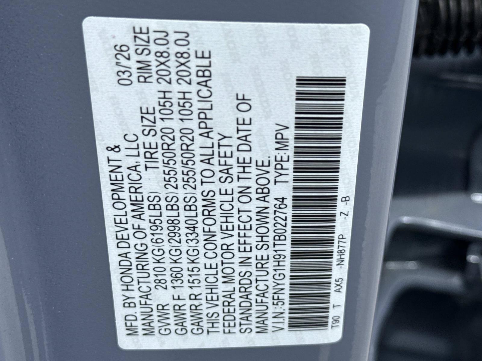 Certified 2026 Honda Pilot Black Edition image 25