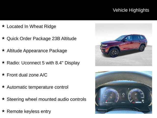 Used 2025 Jeep Grand Cherokee Altitude AWD/4WD image 7