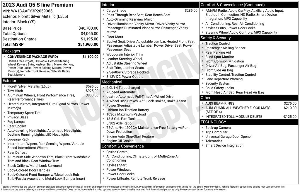 Used 2023 Audi Q5 2.0T Premium w/ Convenience Package image 5