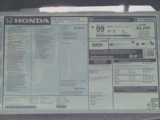 New 2026 Honda Prologue Touring image 17