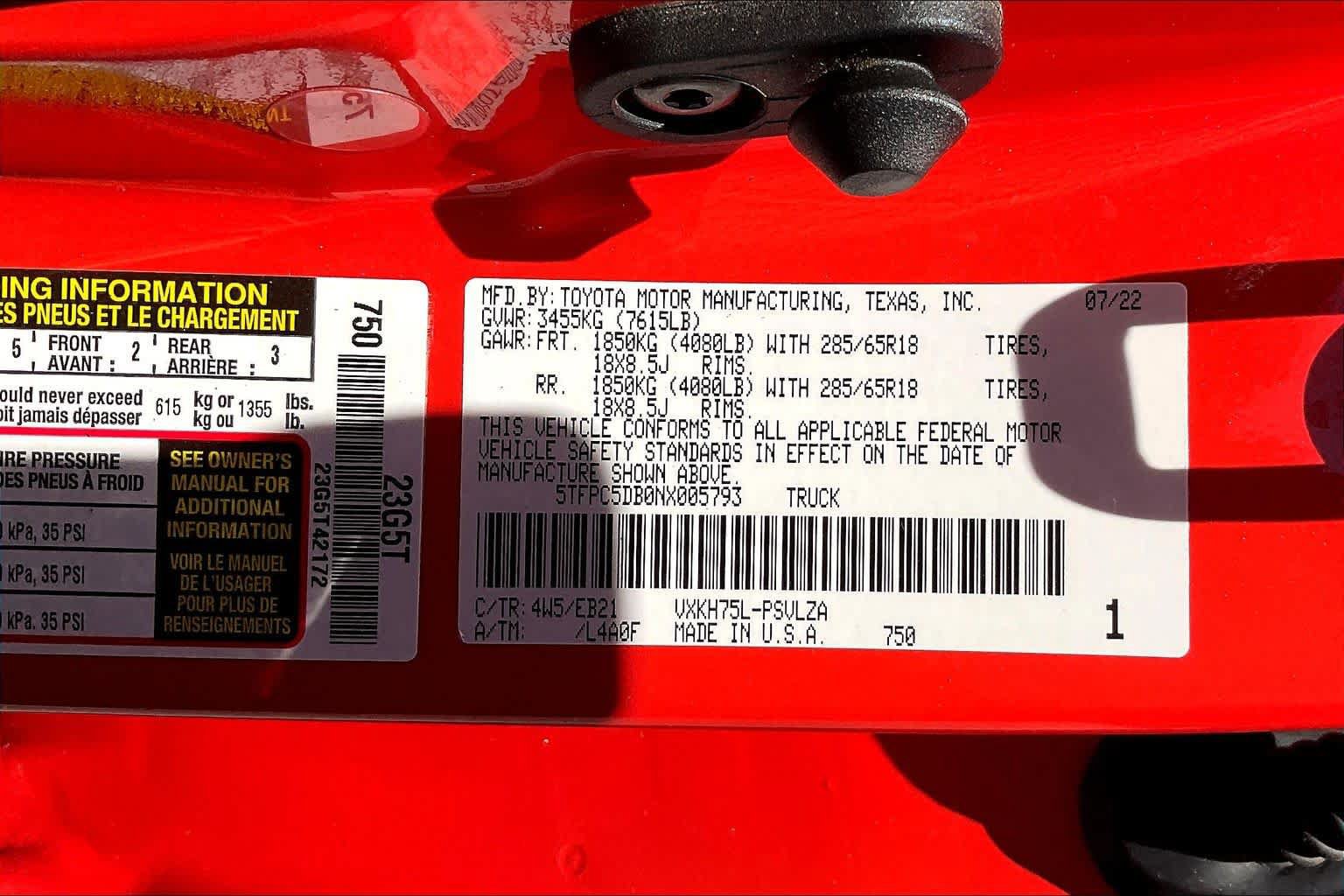 Used 2022 Toyota Tundra TRD Pro AWD/4WD image 35