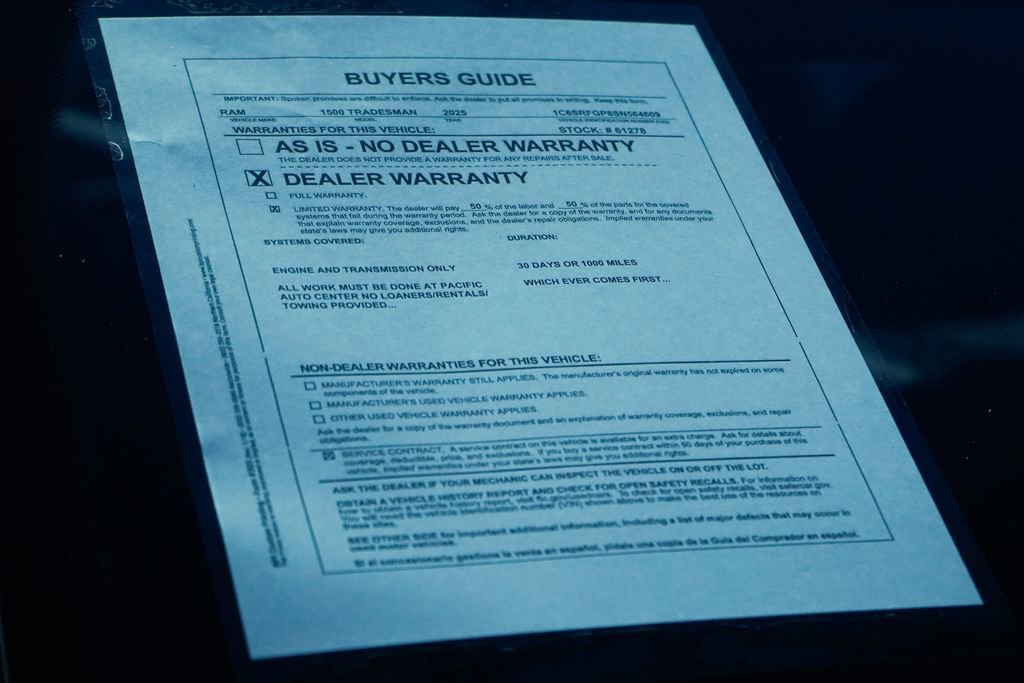 Used 2025 RAM 1500 Tradesman w/ Night Edition image 51