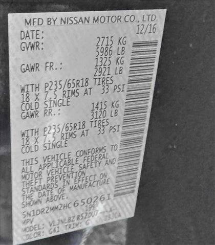 Used 2017 Nissan Pathfinder S image 20