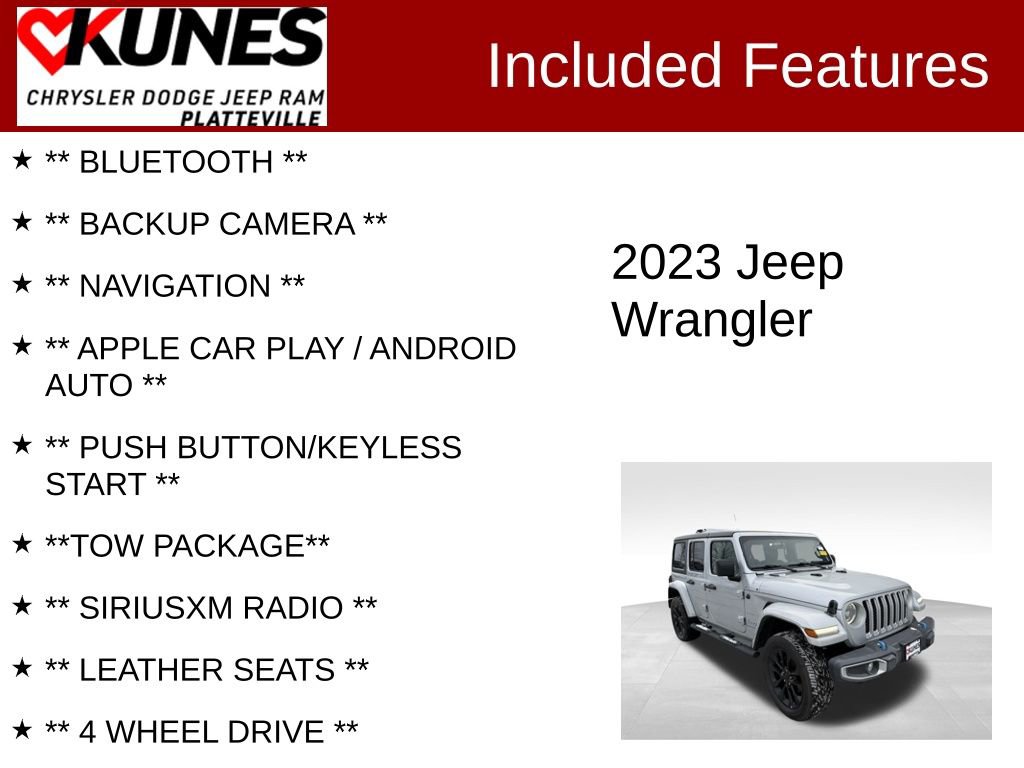 Used 2023 Jeep Wrangler Unlimited Sahara AWD/4WD image 2