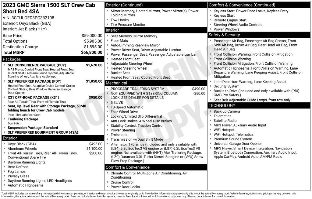 Certified 2023 GMC Sierra 1500 SLT w/ SLT Convenience Package AWD/4WD image 22