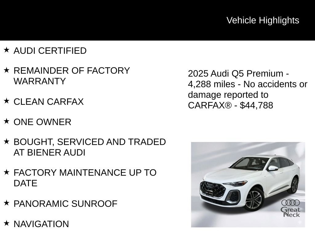 Certified 2025 Audi Q5 Premium w/ Convenience Package image 10