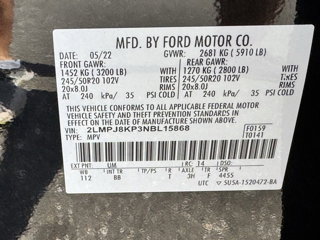 Used 2022 Lincoln Nautilus Reserve w/ Equipment Group 201A image 48