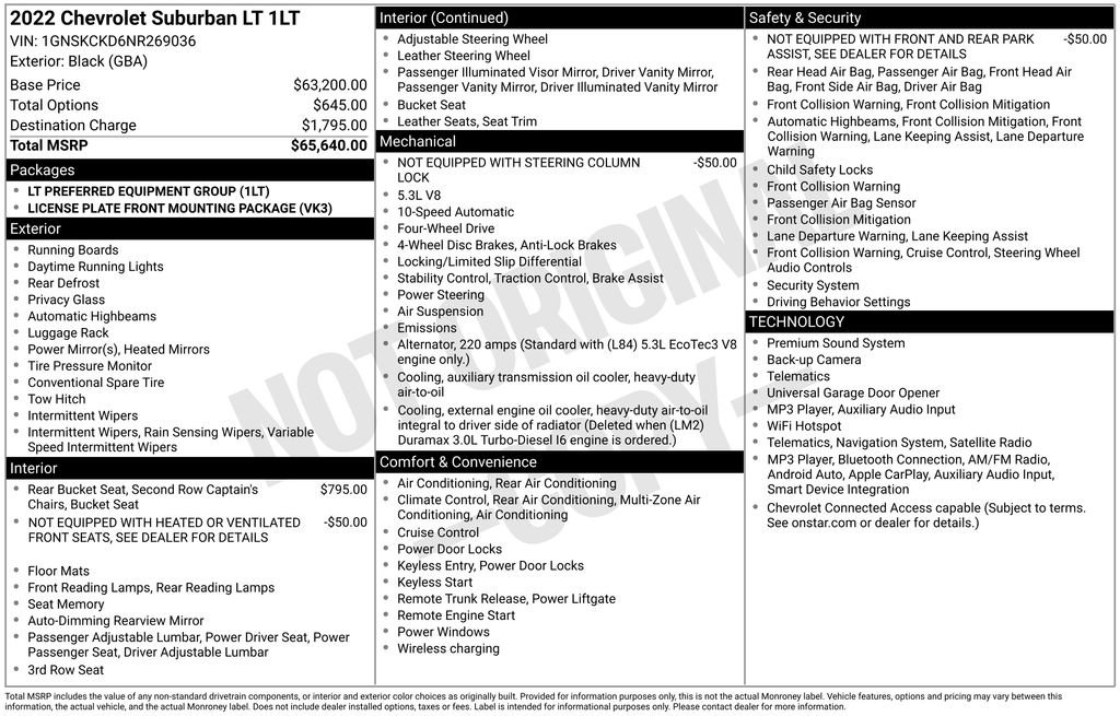 Used 2022 Chevrolet Suburban LT AWD/4WD image 11