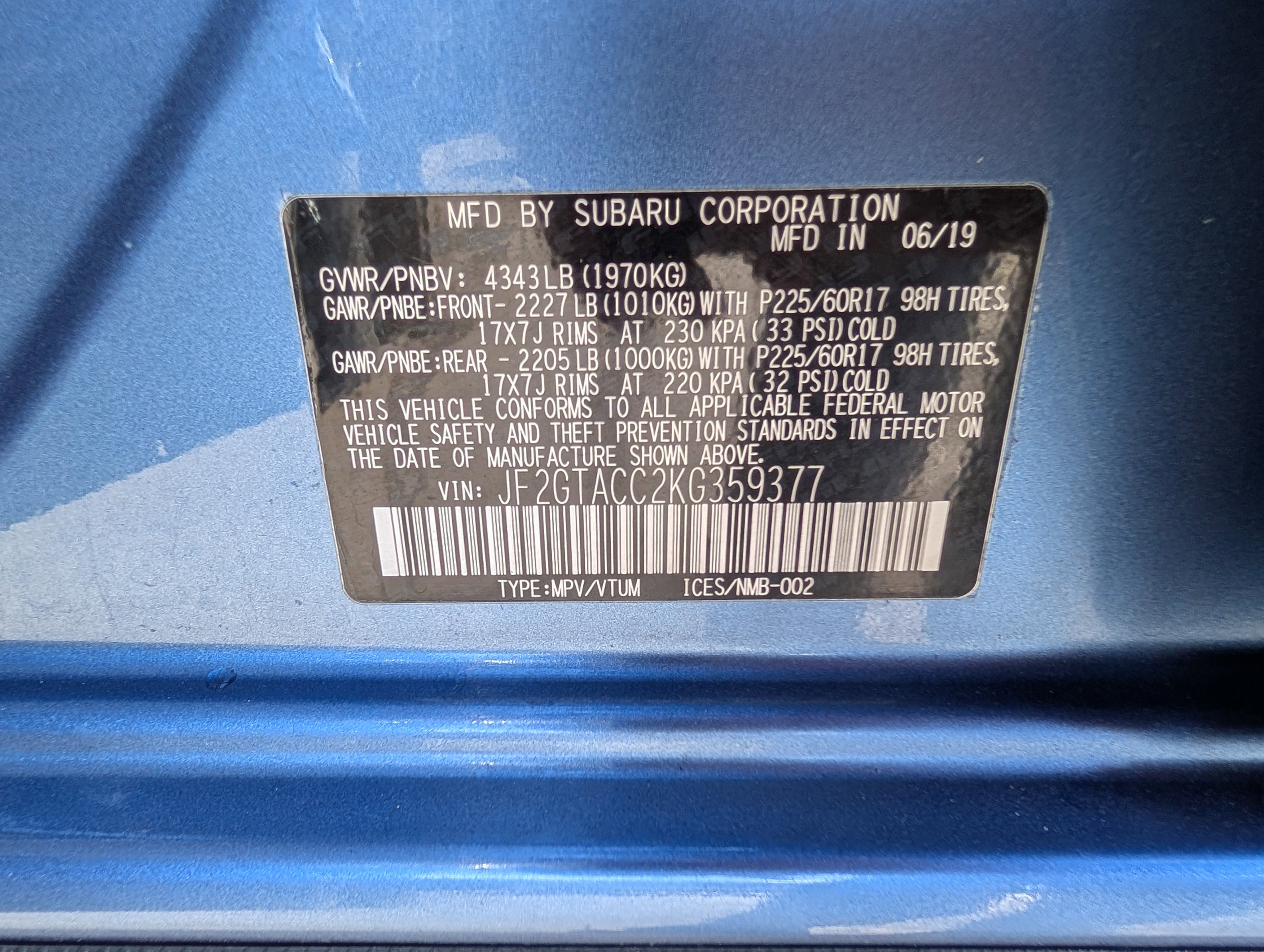 Used 2019 Subaru Crosstrek 2.0i Premium w/ Popular Package #4 image 2