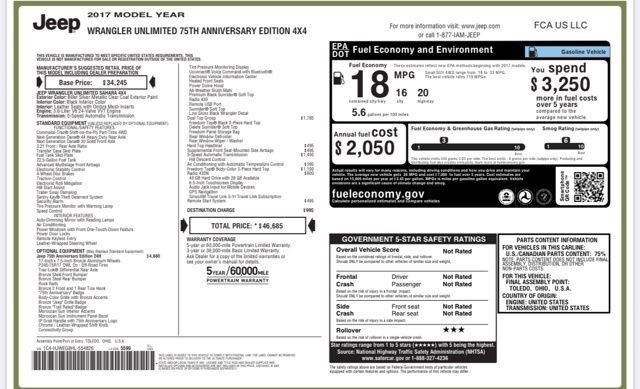 Used 2017 Jeep Wrangler Unlimited Sahara image 25