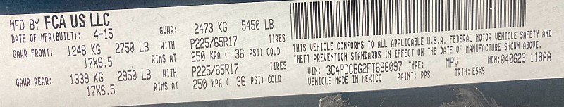 Used 2015 Dodge Journey SXT w/ Flexible Seating Group image 10