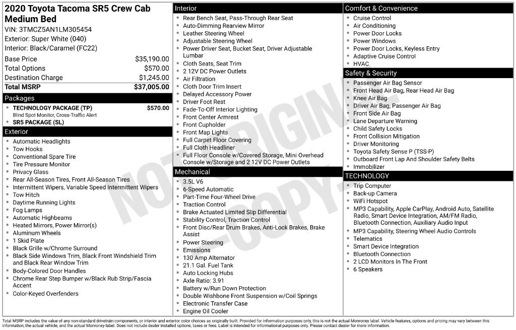 Certified 2020 Toyota Tacoma SR5 w/ Technology Package AWD/4WD image 24