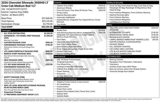 New 2026 Chevrolet Silverado 3500 LT w/ All Star Edition image 32