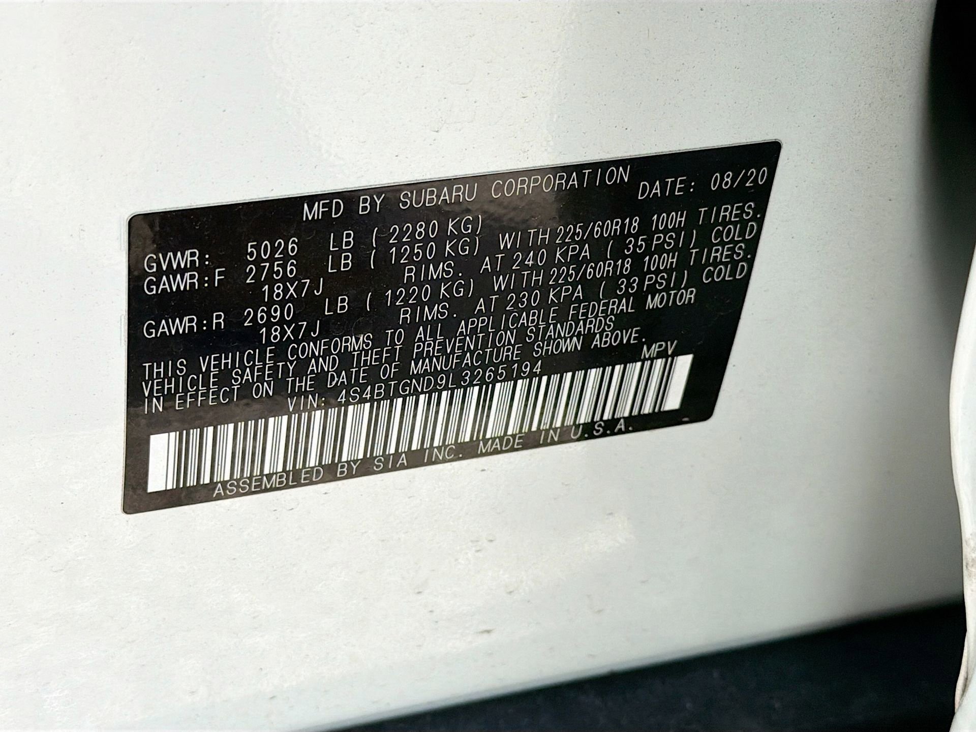 Used 2020 Subaru Outback Limited XT w/ Popular Package #2 image 44