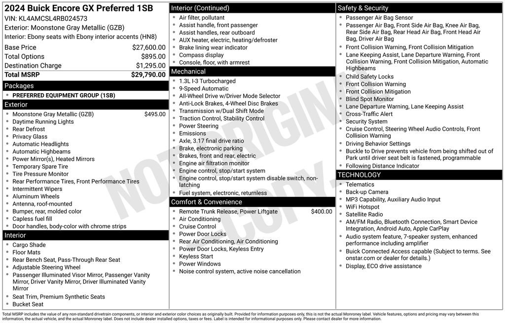 Certified 2024 Buick Encore GX Preferred AWD/4WD image 18