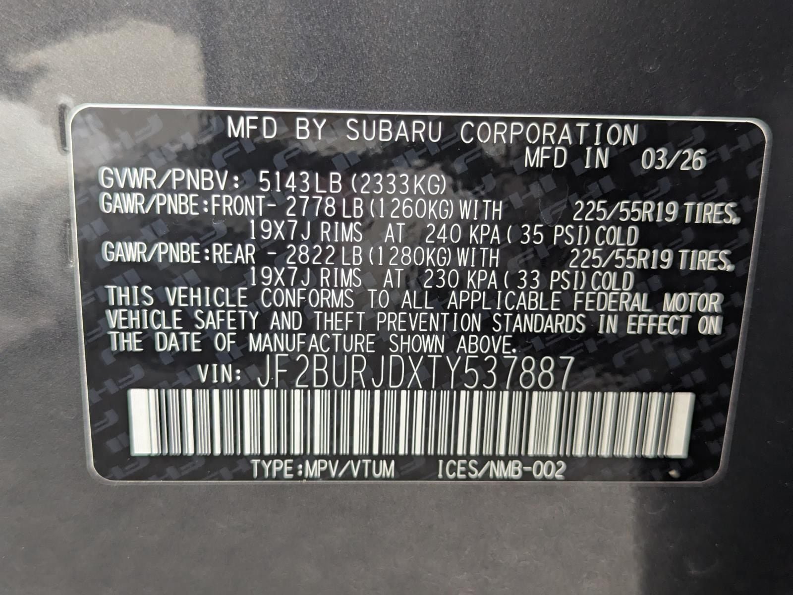 New 2026 Subaru Outback Touring XT AWD/4WD image 24