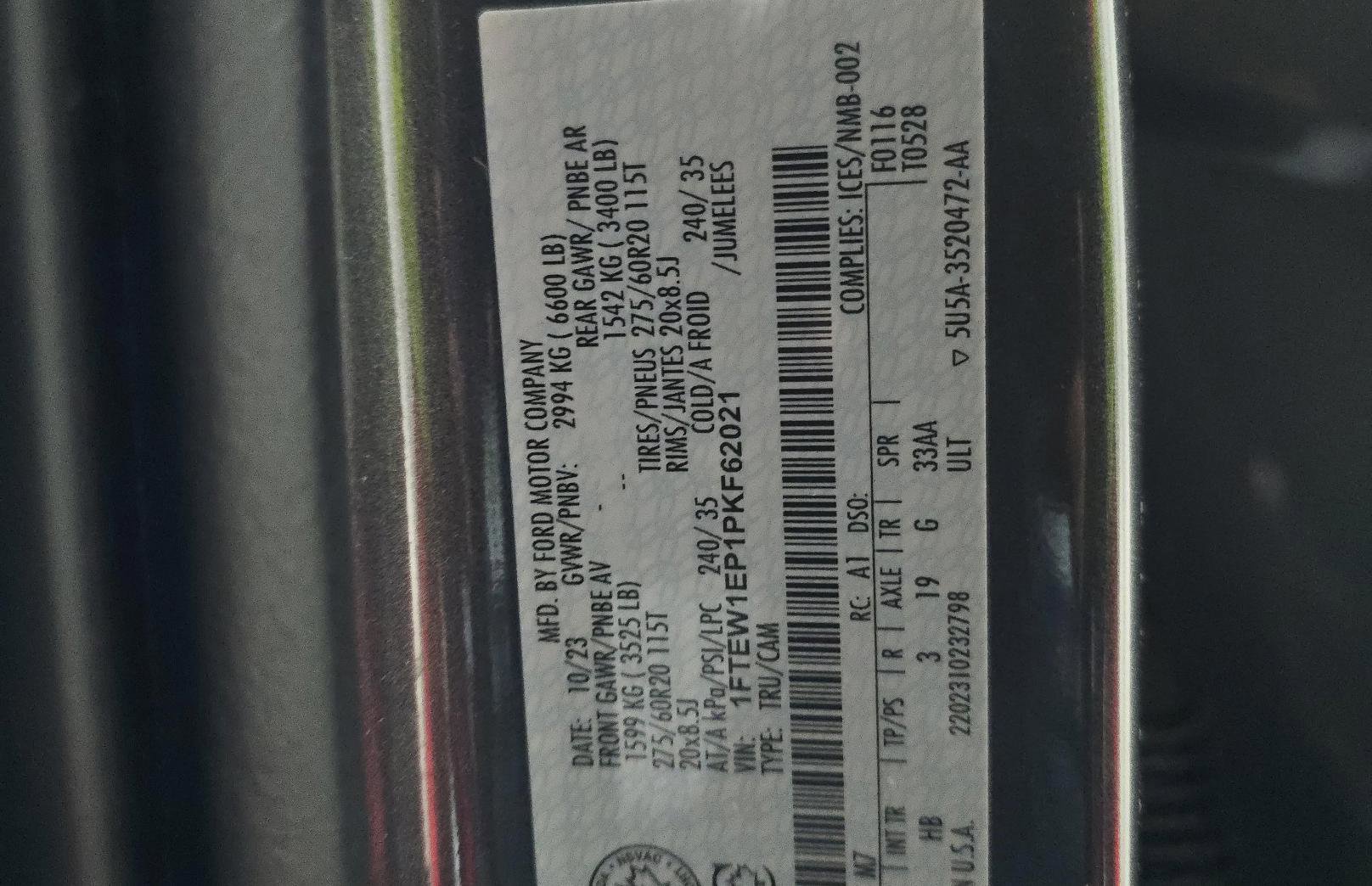 Used 2023 Ford F150 Lariat w/ Equipment Group 502A High image 18