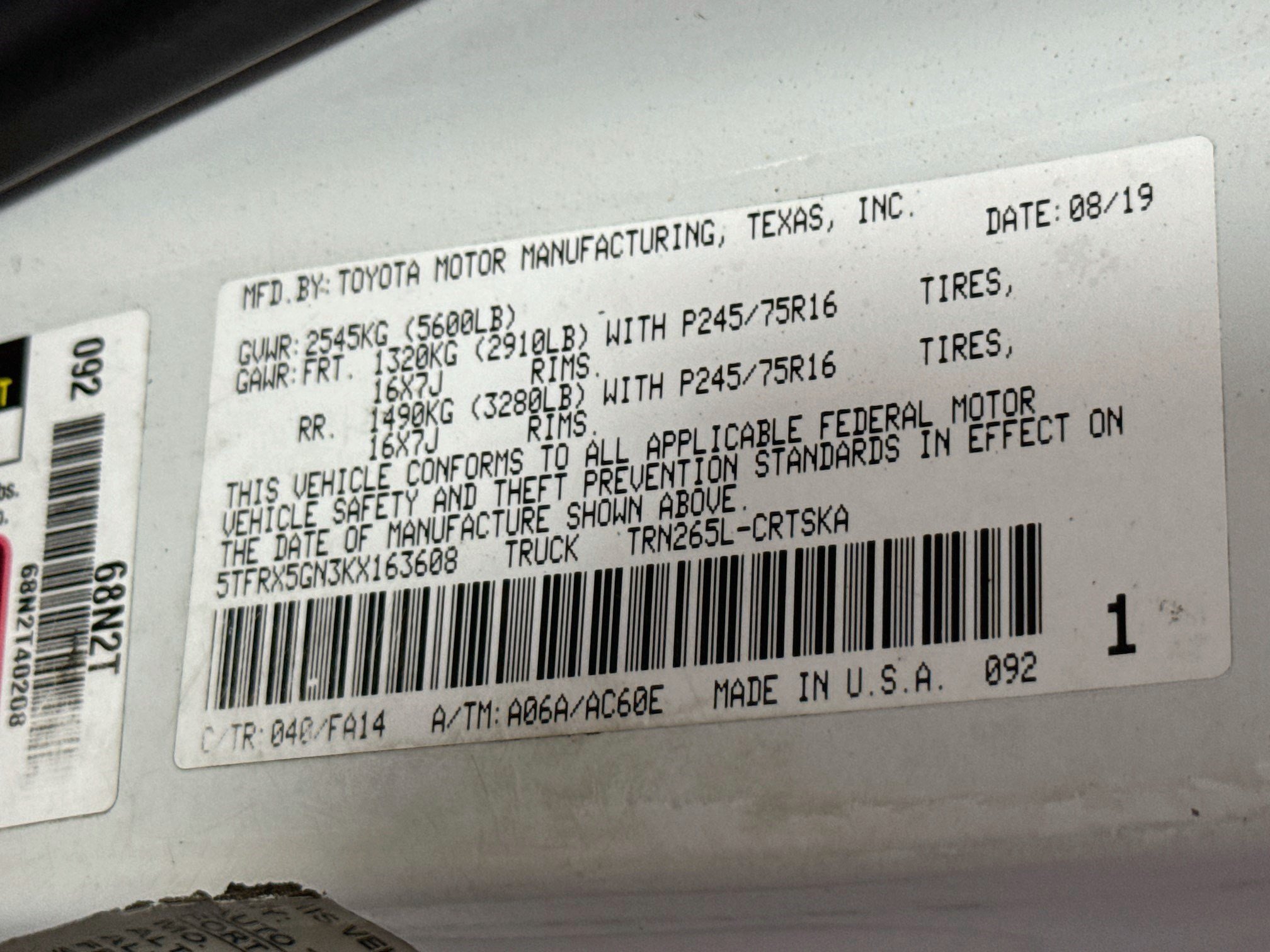 Used 2019 Toyota Tacoma SR RWD image 39