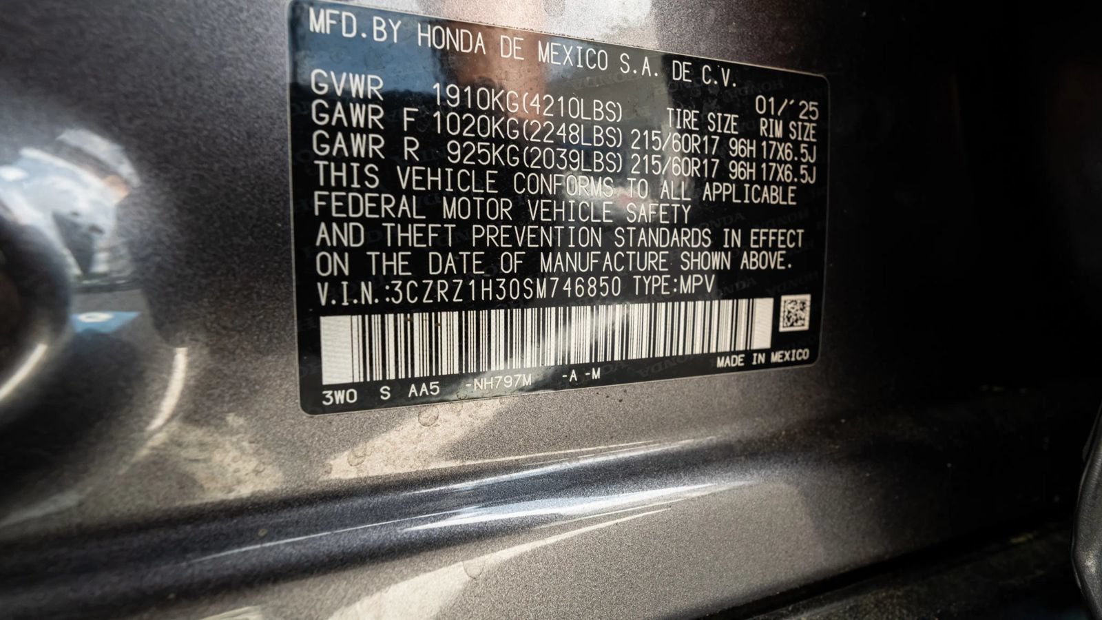 Used 2025 Honda HR-V LX image 43