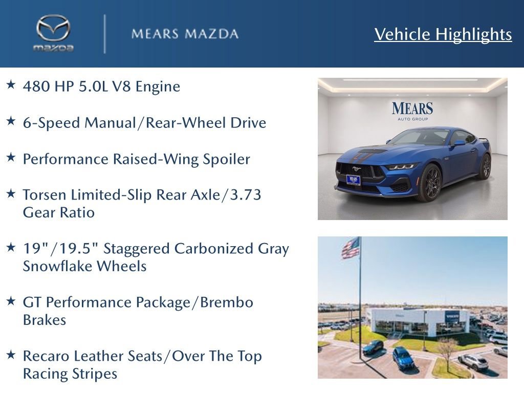Used 2024 Ford Mustang GT Premium w/ GT Performance Package RWD image 2