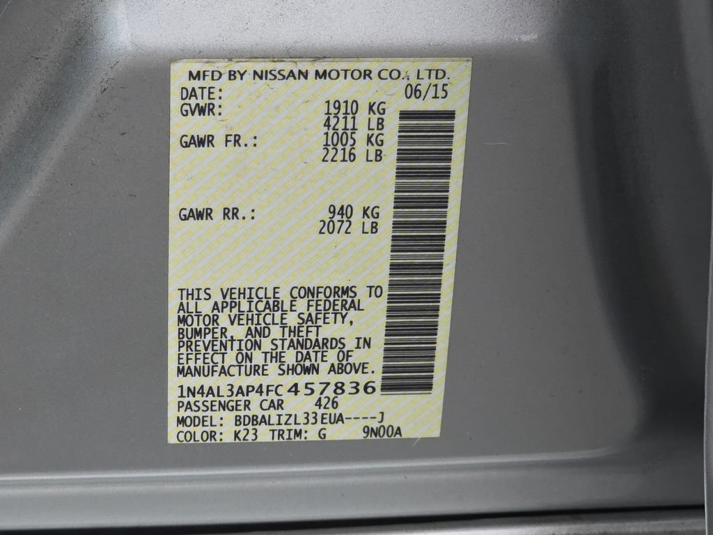 Used 2015 Nissan Altima 2.5 SV FWD image 53
