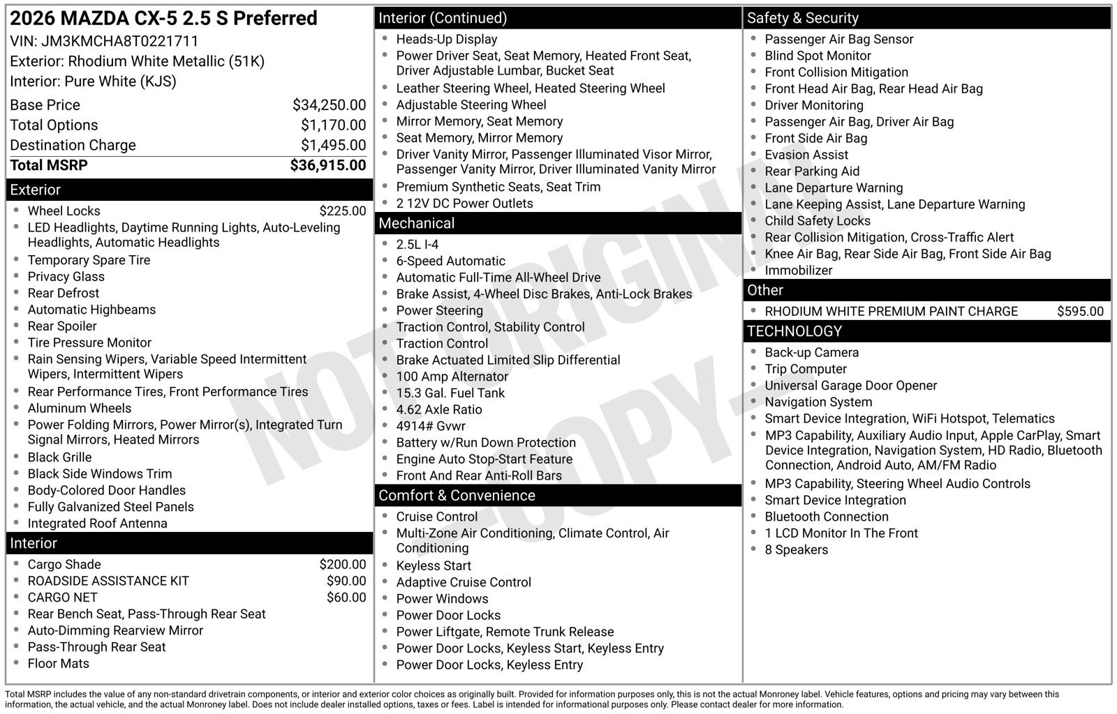 New 2026 MAZDA CX-5 Preferred AWD/4WD image 22