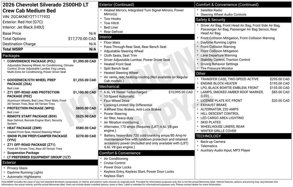 New 2026 Chevrolet Silverado 2500 LT w/ Convenience Package image 2