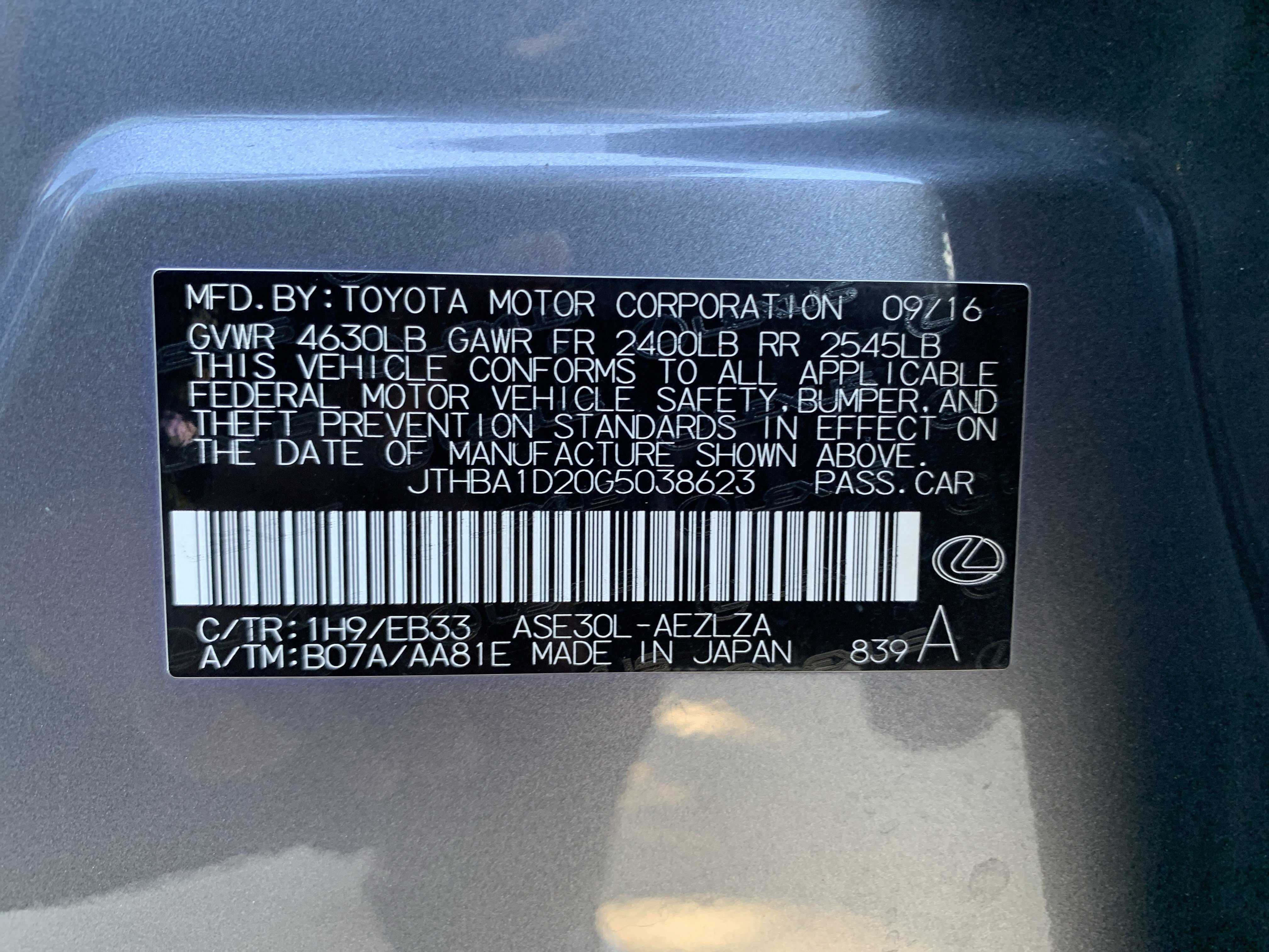 Used 2016 Lexus IS 200t RWD image 36