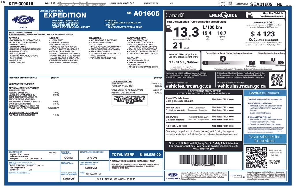Used 2025 Ford Expedition Tremor AWD/4WD image 2