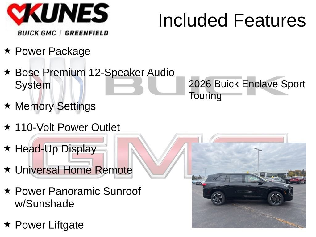 New 2026 Buick Enclave Sport Touring w/ Power Package image 3
