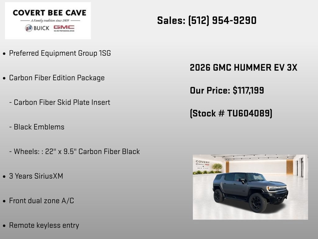 New 2026 GMC Hummer EV 3X w/ Carbon Fiber Edition Package AWD/4WD image 7