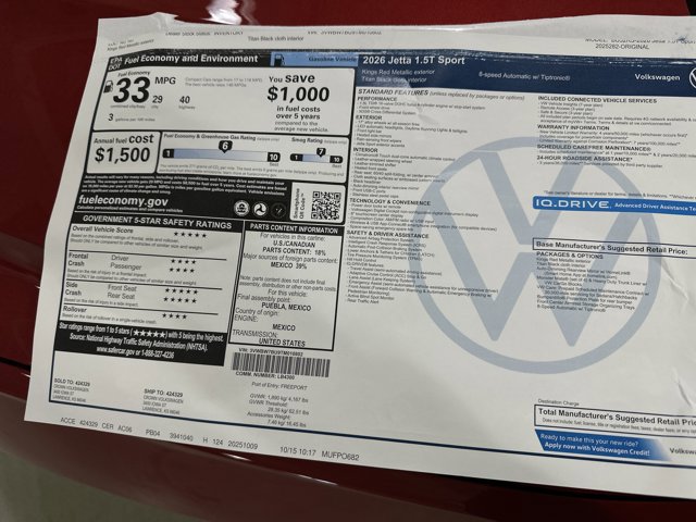 New 2026 Volkswagen Jetta Sport image 40