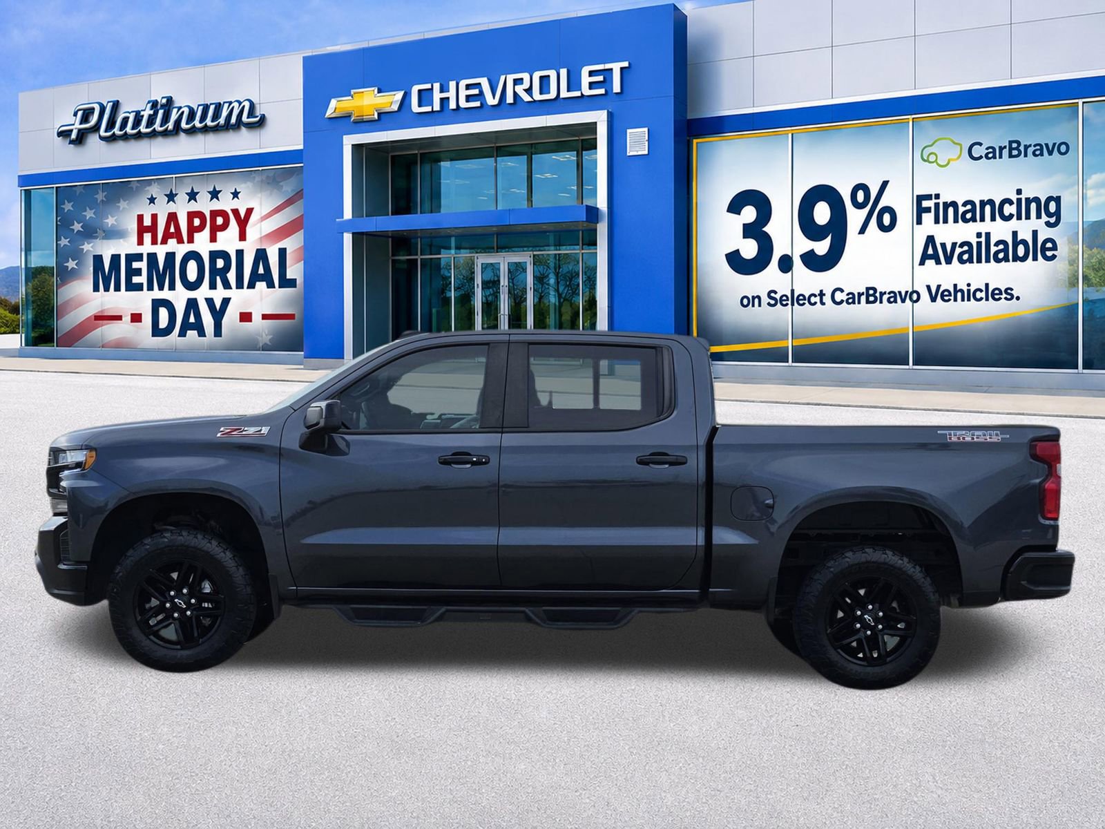 Certified 2021 Chevrolet Silverado 1500 LT Trail Boss w/ LPO, Dark Essentials Package AWD/4WD image 3