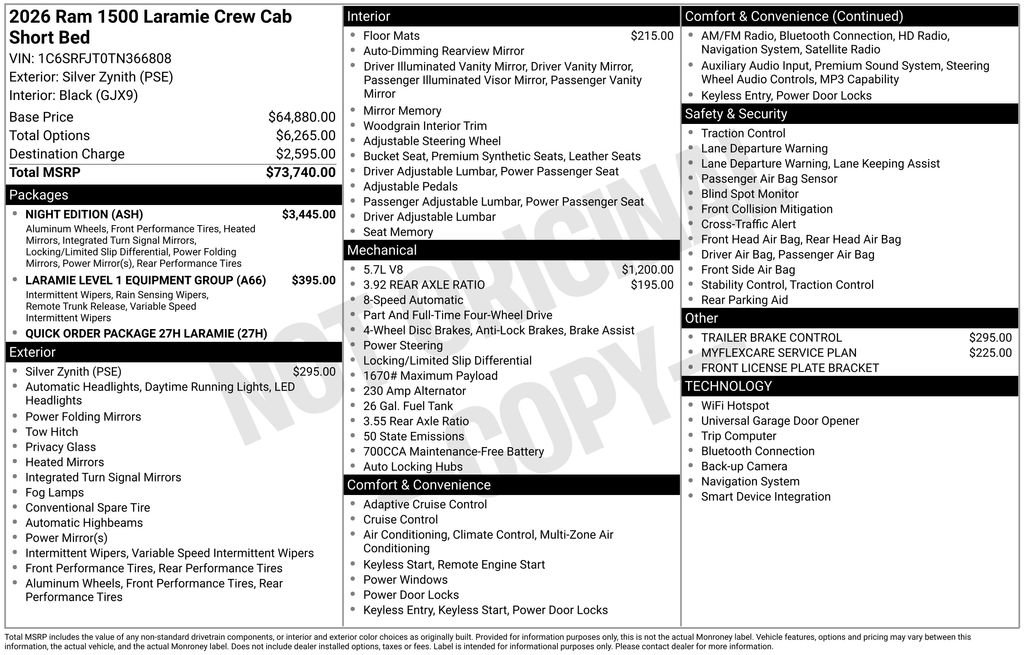 New 2026 RAM 1500 Laramie w/ Night Edition AWD/4WD image 39