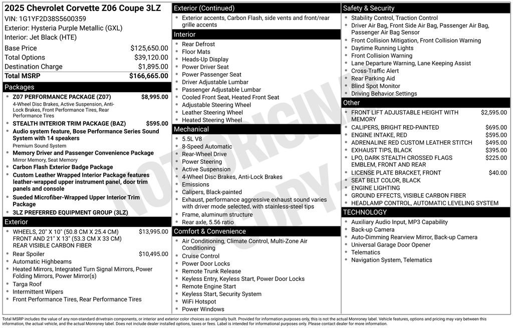 Used 2025 Chevrolet Corvette Z06 w/ Z07 Performance Package RWD image 26